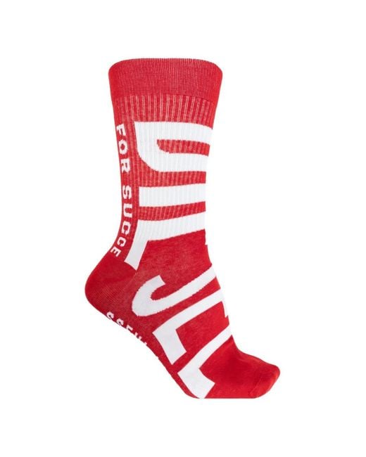 DIESEL Red Three-Pack Of Maxi Logo Socks for men