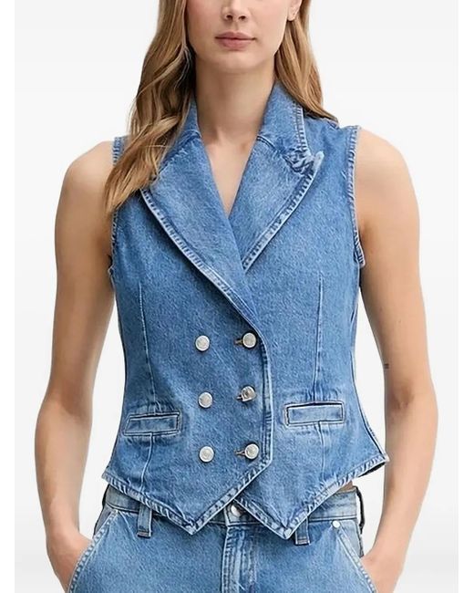 Joop! Blue Iva Double-Breasted Waistcoat