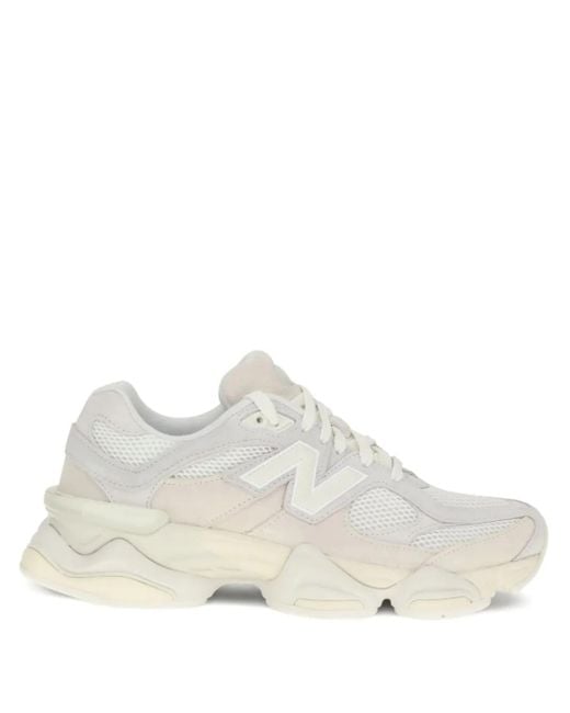 New Balance White Mesh-Panelled Chunky Sneakers