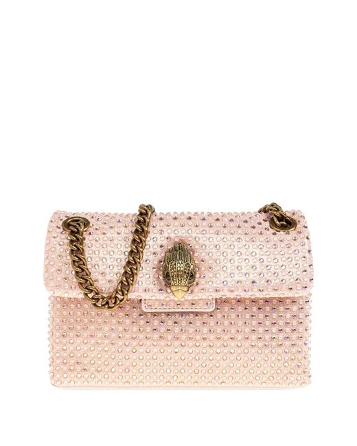 Kurt Geiger Pink Mini Kensington Crystal-Embellished Shoulder Bag