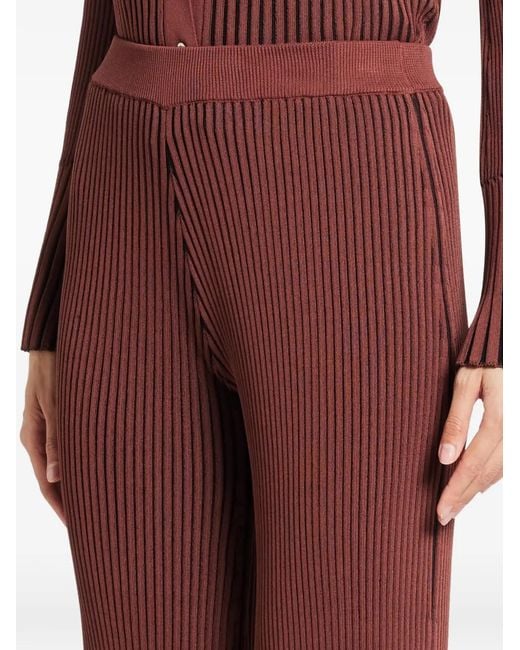 Simon Miller Red Val Ribbed Trousers