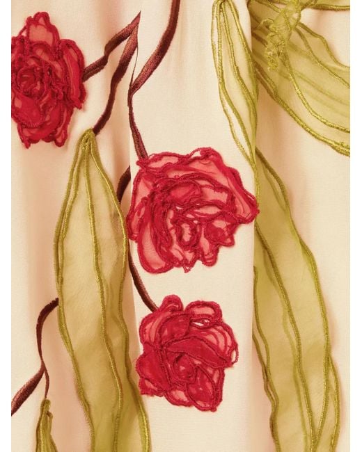 LaDoubleJ White Embroidered-Ruffled Blouse