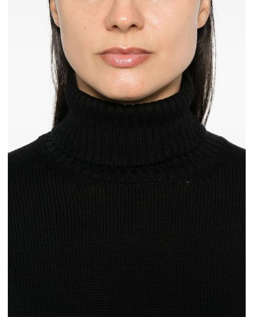 Blanca Vita Black Gerippter Strickpullover