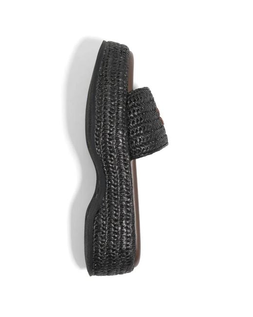 Bimba Y Lola White Raffia Platform Sandals