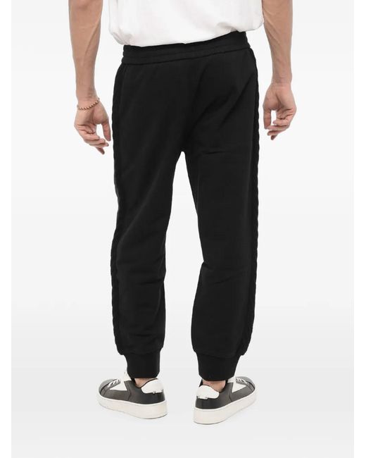Neil Barrett Black Side-Stripe Track Pants for men