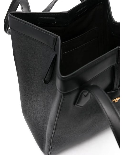 Fendi Black Origami Medium Shoulder Bag