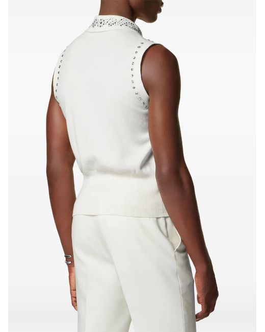 Chaleco Con Capucha Y Detalles Versace de hombre de color White