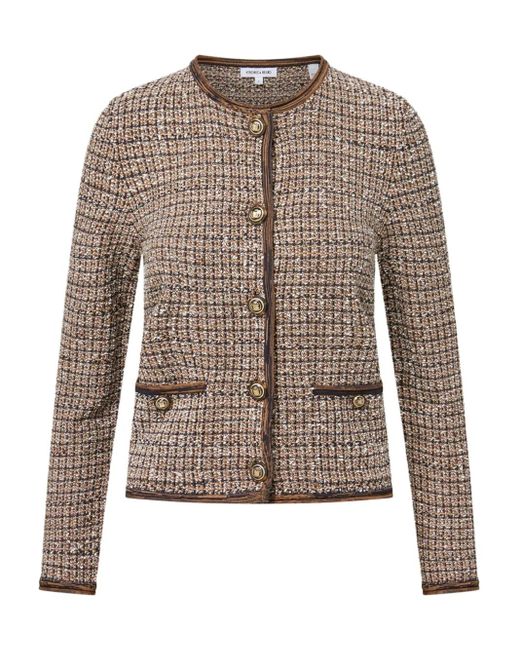 Chaqueta Brisa de tweed con botones Veronica Beard de color Brown