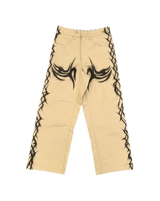 HELLSTAR Natural Graphic-Print Trousers for men