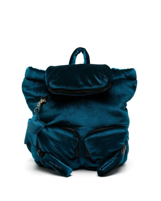 See By Chloé Blue Joy Rider Velvet Backpack