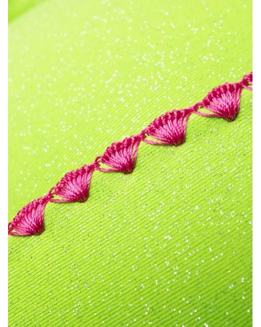 Twinset Green Push-Up Glitter Bikini Set