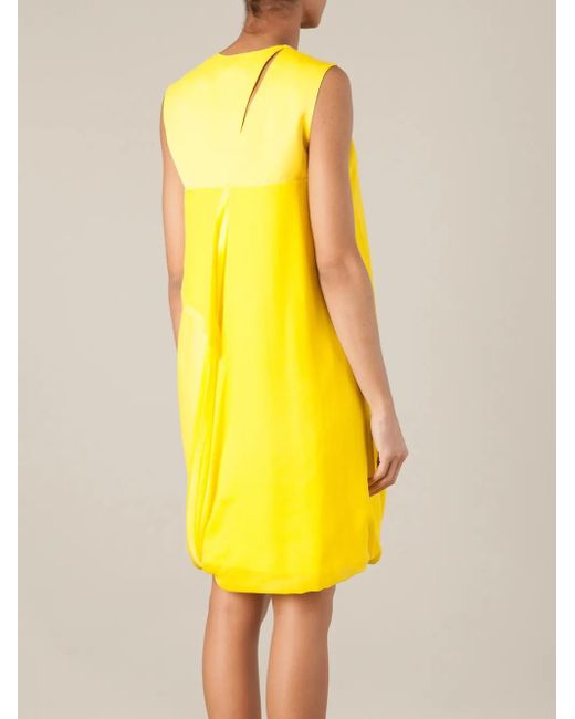 Maison Rabih Kayrouz Yellow Layered Panel Dress