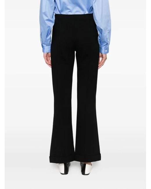 Sandro Flared Broek Met Rits in het Black