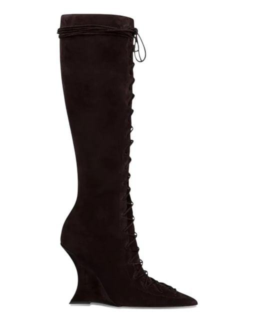 Paris Texas Black Nina 105 Lace-Up Boot