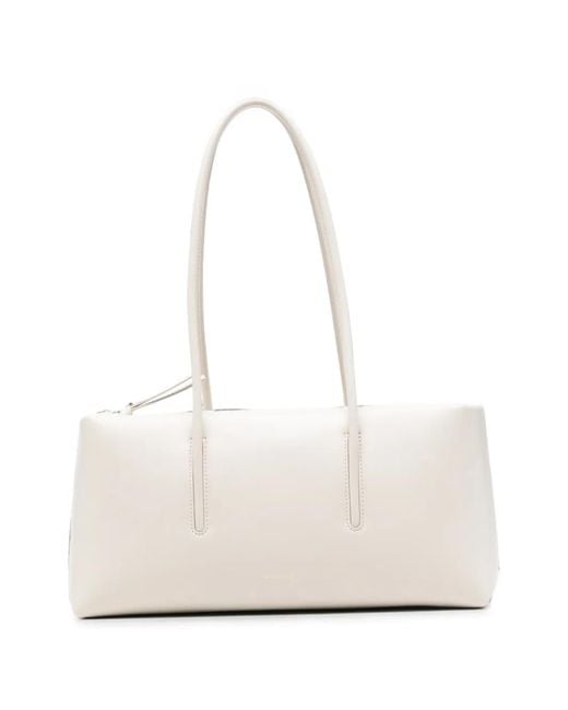 DeMellier London White Stockholm Leather Shoulder Bag