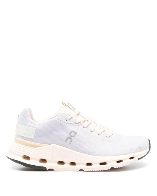 On Shoes White Cloudnova Logo-print Sneakers