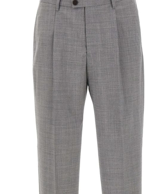 Pantalones De Pinzas Devore de hombre de color Gray