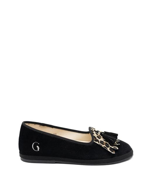 Gondolina Black Olympia Fringe Tassel Loafers
