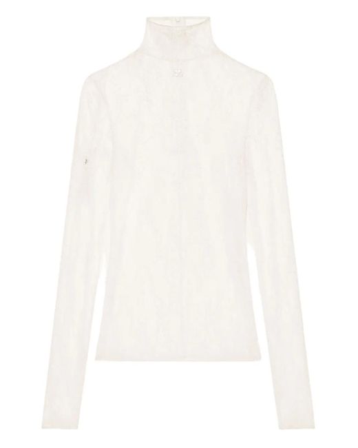 Courreges タートルネック レーストップ White