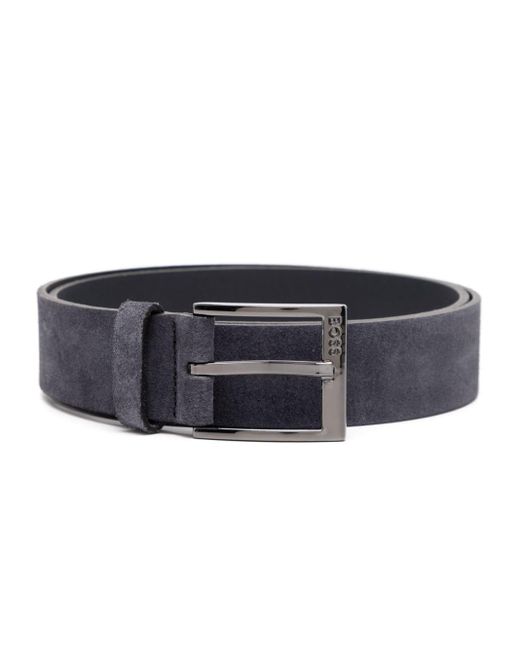 Boss Blue Leather Belt for men