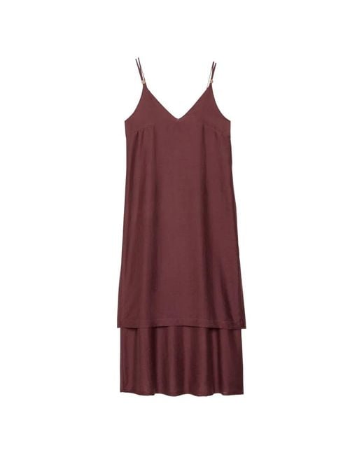 Ottod'Ame Purple Layered Spaghetti-Strap Dress
