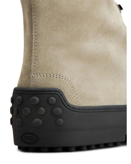 Tod's Brown Suede Combat Boots for men