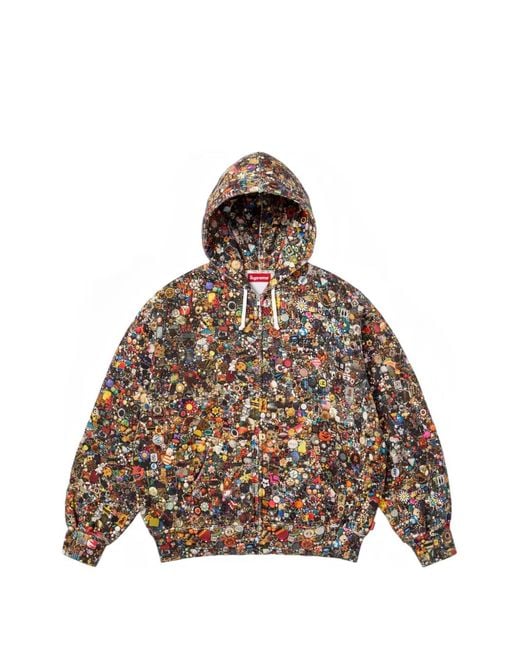 Supreme Brown X Mike Kelley Graphic-Print Hoodie for men