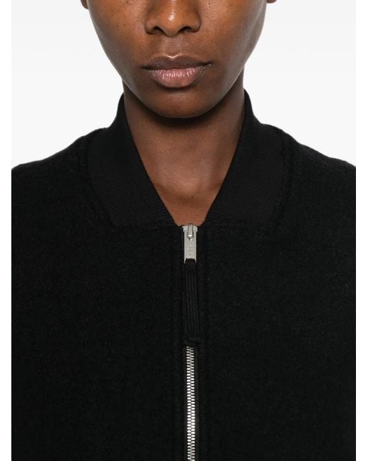 Thom Krom Black Zip-Up Bomber Jacket