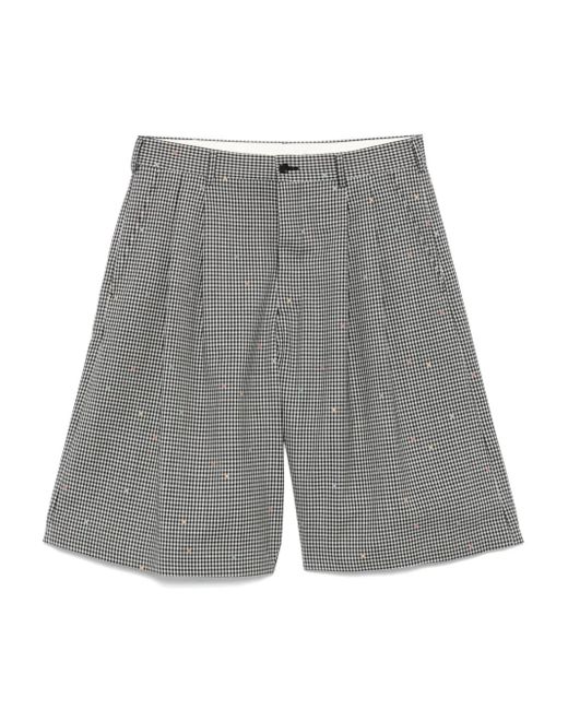 メンズ Comme des Garçons Plaid Tailored Shorts Gray