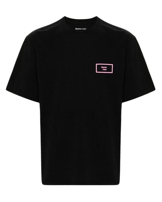 Martine Rose Black Logo-print Cotton T-shirt for men