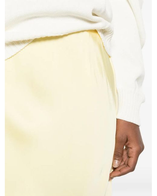 Jil Sander Natural Elasticated-Waist Midi Skirt