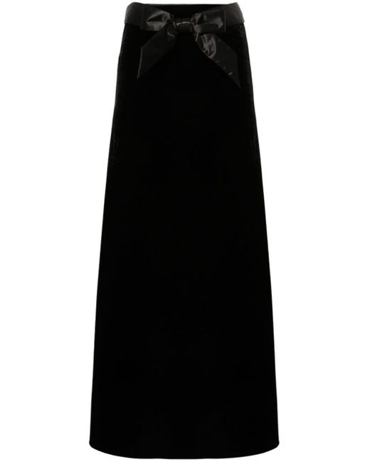 Balenciaga ベルベット Aラインスカート Black