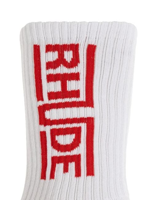 Rhude White Socks With Logo for men
