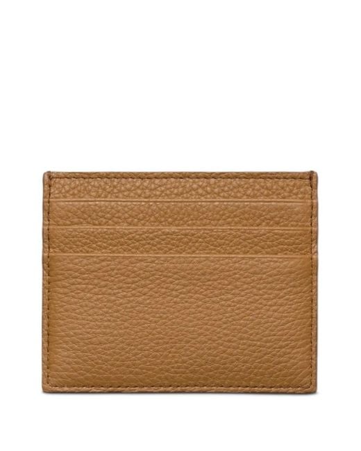 Prada Brown Textured Leather Cardholder