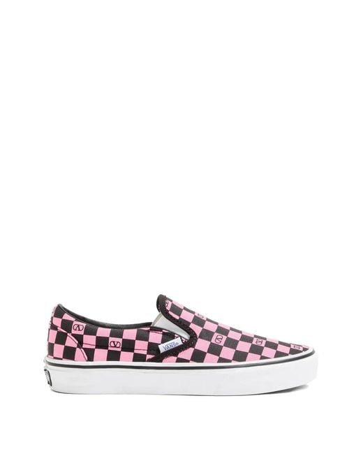 Vans Purple Vlogo Checkerboard Sneakers
