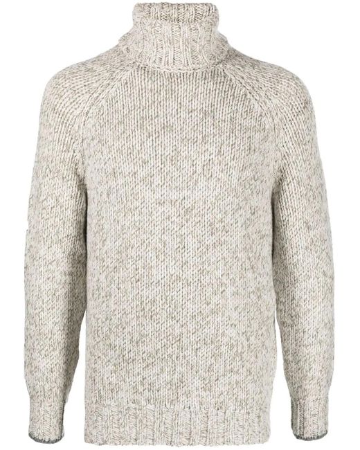 Maglione A Collo Alto di Brunello Cucinelli in White da Uomo