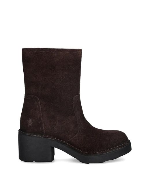 Fly London Black Stiefeletten Mit Blockabsatz