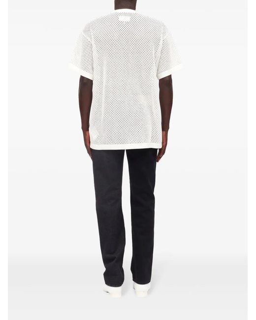 MM6 by Maison Margiela White Stretched Number T-Shirt for men