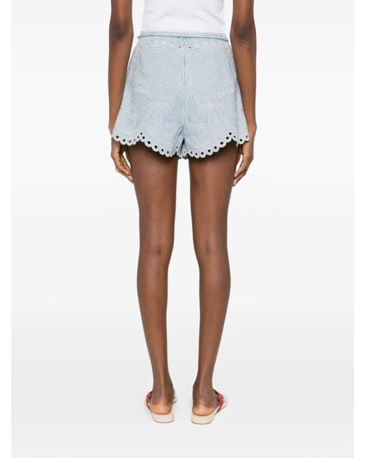 Zimmermann Blue Daylight Denim Shorts