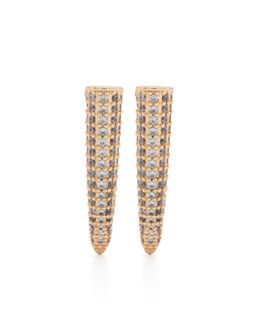 Eddie Borgo White Small Pavé Spike Earrings