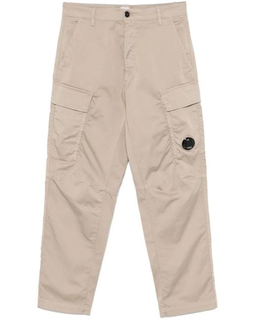C P Company Cargo Broek Met Lens-Detail in het Natural voor heren