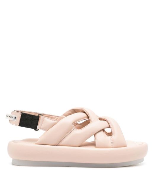 Premiata Pink Padded Leather Sandals