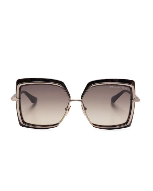 Dita Eyewear Brown Oversize-Frame Sunglasses