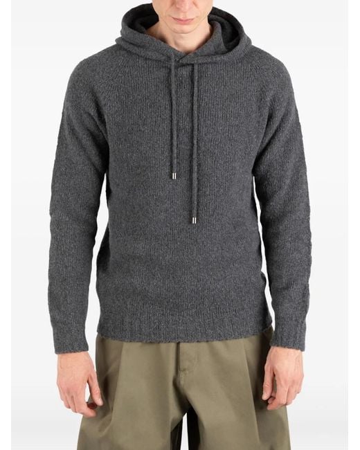Societe Anonyme Gray Paul Knitted Hoodie for men
