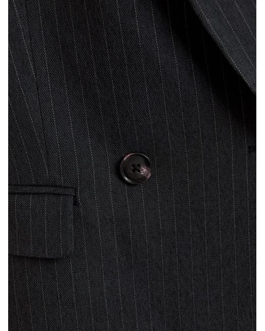 Essentiel Antwerp ストライプ ダブルジャケット Black