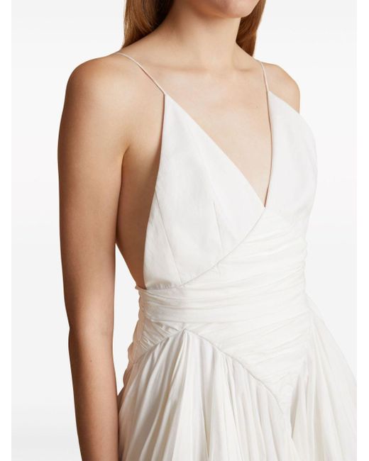 Khaite The Margot Mini-jurk Met Print in het White
