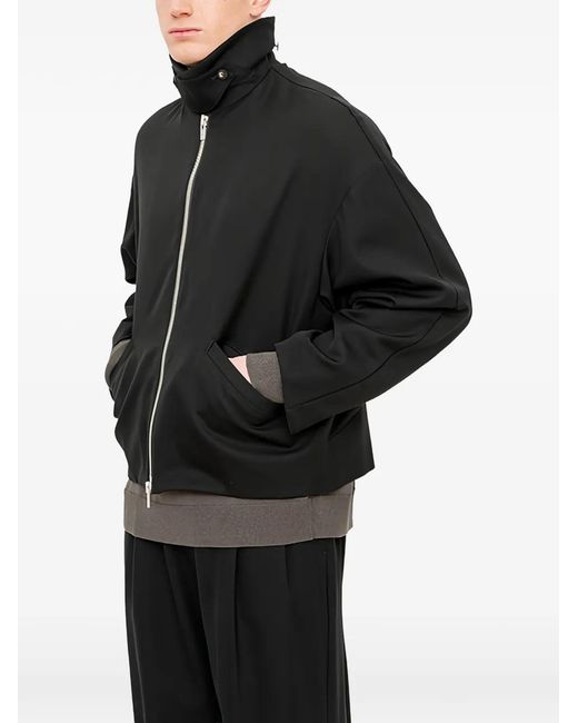 DEVOA Black Zip-Up Jacket for men