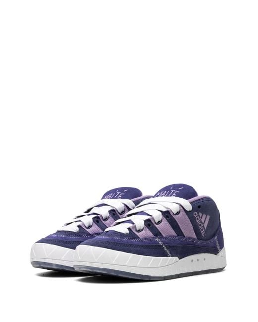 Adidas Blue Adimatic Mid X Maite Steenhoudt Suede Sneakers