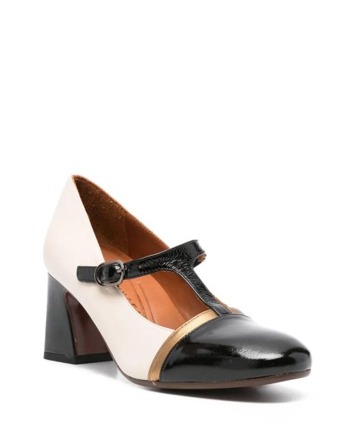 Chie Mihara Metallic 70Mm T-Bar Block-Heel Pumps