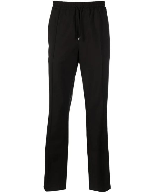 Valentino Garavani Black Straight-Leg Drawstring Trousers for men